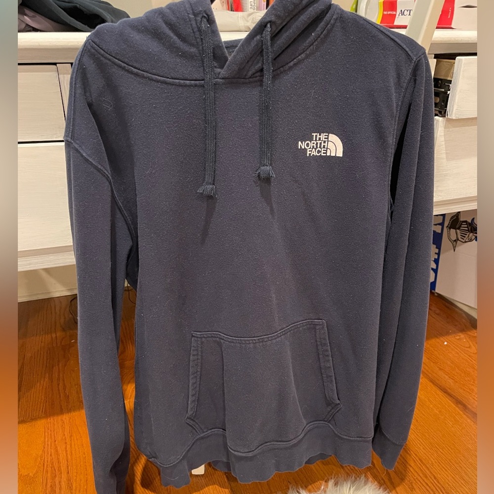 navy north face sweatshirt hoodie